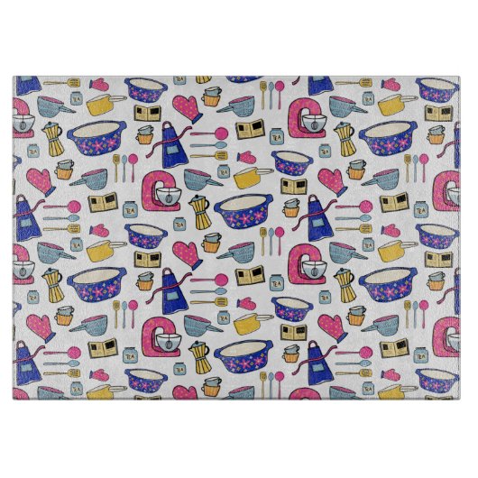 Planche À Découper Cuisine Lumineuse Ustensiles Chef Cake Baker (Devant)