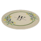 Planche À Découper Cuisine ronde aux citrons toscans (Coin)