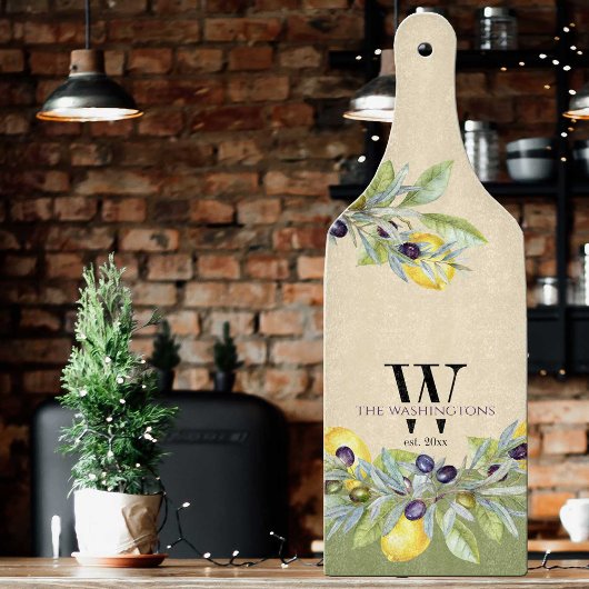 Planche À Découper Cuisine toscane citrons olives