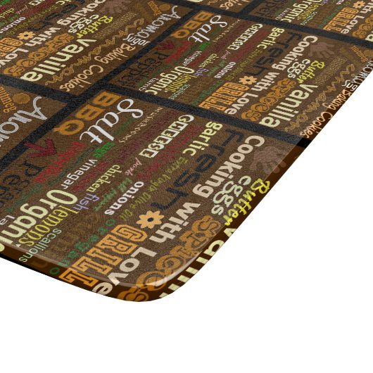 Planche À Découper Cuisine WordArt (Coin)