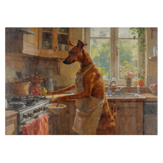 Planche À Découper Cuisson de l'Azawakh en cuisine (Devant)