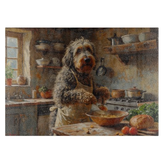 Planche À Découper Cuisson d'Otterhound dans la cuisine (Devant)