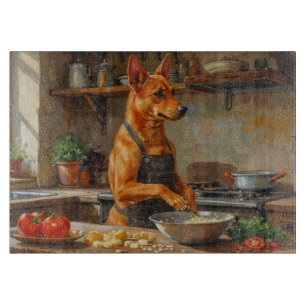 Planche À Découper Cuisson du chien de Caroline dans la cuisine