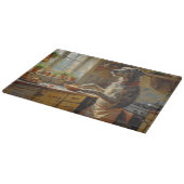 Planche À Découper Cuisson du lévrier en cuisine (Coin)