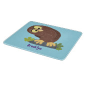 Planche À Découper Curieux et drôle dessin animé de chouette brune (Coin)