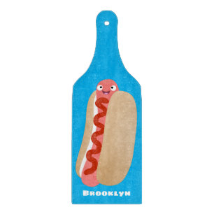 Planche À Découper Curieux hot dog Weiner dessin animé