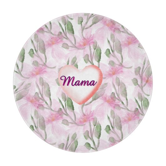 Planche À Découper Custom and Personalized  watercolor floral gift  (Devant)