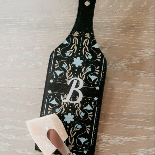 Planche À Découper Custom Blue Floral Folk Art charcuterie