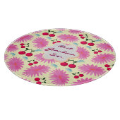 Planche À Découper Custom Bright Pink Floral Cherry Pattern  (Coin)