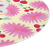 Planche À Découper Custom Bright Pink Floral Cherry Pattern  (Coin)