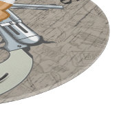 Planche À Découper Custom Cowboy Revolver Gun Whiskey Saloon (Coin)