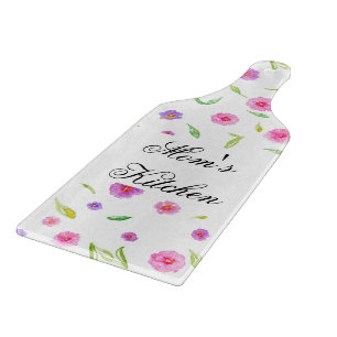 Planche À Découper Custom Floral Board - Cadeau d'anniversaire pour N