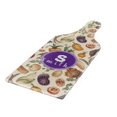Planche À Découper Custom initials Fruits and vegetables pattern (Coin)