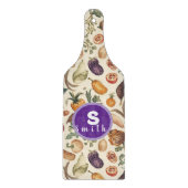 Planche À Découper Custom initials Fruits and vegetables pattern (Devant)