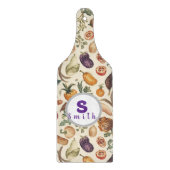 Planche À Découper Custom initials Fruits and vegetables pattern (Devant)