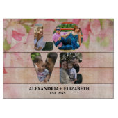 Planche À Découper Custom modern love 4 photo collage pour couples (Devant)