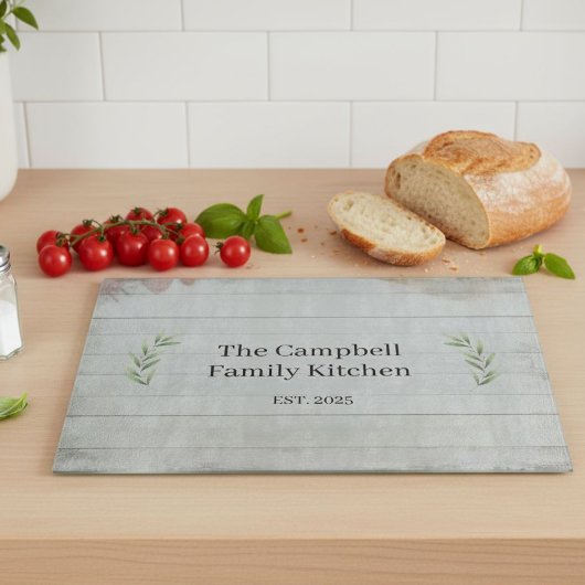 Planche À Découper Custom Rustic Farmhouse Family Kitchen Chopping
