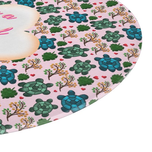 Planche À Découper Custom turtle pattern  (Coin)