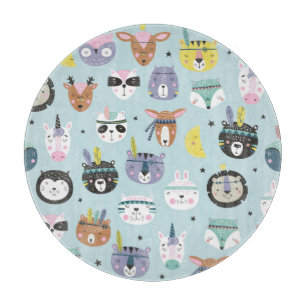Planche À Découper Cute Animal Tribal : Boho Motif