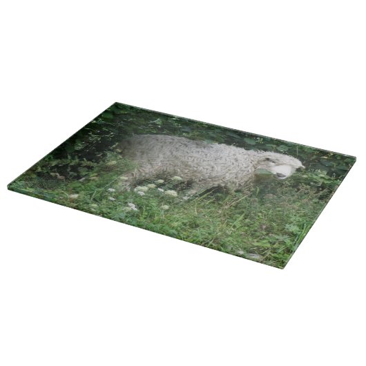 Planche À Découper Cute Blanc Fluffy Sheep table de découpe (Coin)