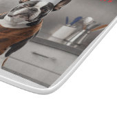 Planche À Découper Cute Boston Terrier Glass Cutting Board (Coin)