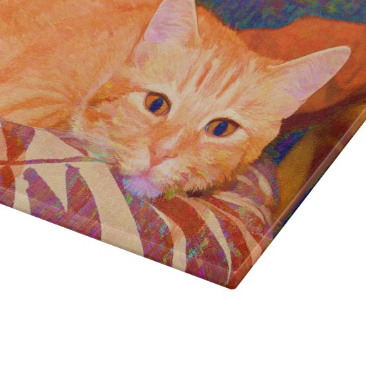 Planche À Découper Cute Bright Orange Tabby Cat (Coin)