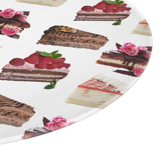 Planche À Découper Cute Cakes Lovers Desserts Pattern Quirky (Coin)