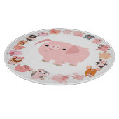 Planche À Découper Cute Cartoon Pig Mandala Coupe Board (Coin)