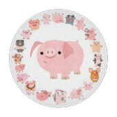 Planche À Découper Cute Cartoon Pig Mandala Coupe Board (Devant)
