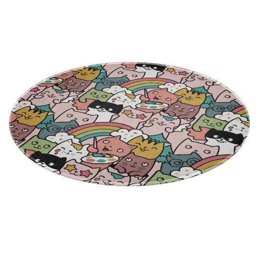 Planche À Découper Cute Cats Cutting Board (Coin)
