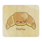 Planche À Découper Cute Croissant Kawaii Pâtisserie française (Devant)