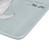 Planche À Découper Cute Fluffy Persian Cat Funny Meow Blue (Coin)