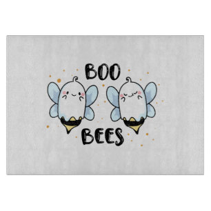 Planche À Découper Cute Ghost Boo Bees - Funny Halloween sur blanc