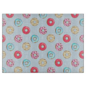 Planche À Découper Cute Glazed Doughnut Pattern Light Blue (Devant)