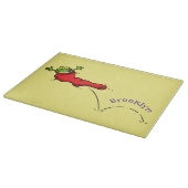 Planche À Découper Cute grenouille dans une chaussette rouge saut de (Coin)