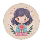 Planche À Découper Cute Kawaii "Be Kind" Illustration (Devant)