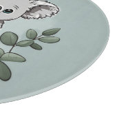 Planche À Découper Cute koala ours sur turquoise (Coin)