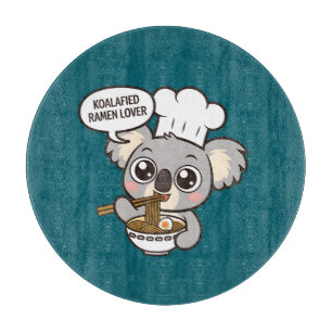 Planche À Découper Cute Koala profitant de Ramen