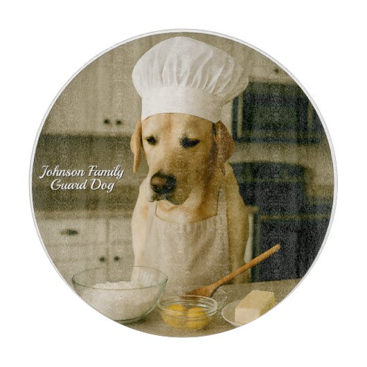 Planche À Découper Cute Laborador Panneau de découpe en verre personn (Devant)