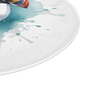 Planche À Découper Cute macaron en bleu aquarelle (Coin)