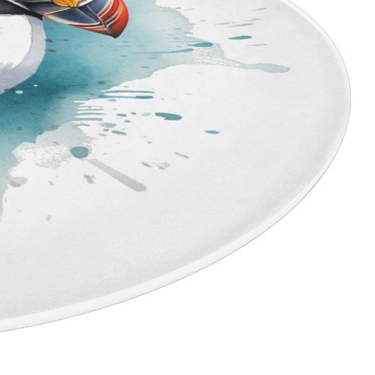 Planche À Découper Cute macaron en bleu aquarelle (Coin)