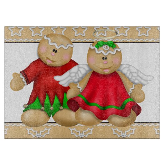 Planche À Découper Cute Noël en pain d'épices (Devant)