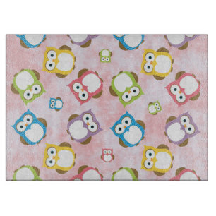Planche À Découper Cute Owls, Owl Pattern, Colorful Owls, Baby Owls
