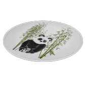 Planche À Découper Cute Panda assise en bambou (Coin)
