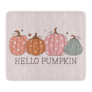 Planche À Découper Cute Pastel Hello Citrouille Verre