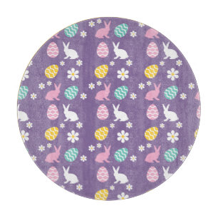 Planche À Découper Cute Printemps Lapin de Pâques Motif Floral Chasse