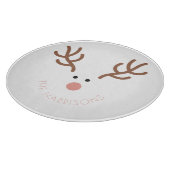 Planche À Découper Cute Reindeer Face Christmas Custom Cutting Board (Coin)