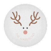 Planche À Découper Cute Reindeer Face Christmas Custom Cutting Board (Devant)