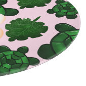 Planche À Découper Cute Turtle Leaves Seamless Pattern, Tropical  (Coin)