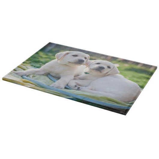 Planche À Découper Cutest Baby Animals | Yellow Labrador Retrievers (Coin)